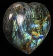 Flashy Polished Labradorite Heart #57165-1